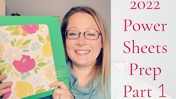 2022 POWER SHEETS PREP PART 1 || 2022 GOALS || GOAL PLANNING