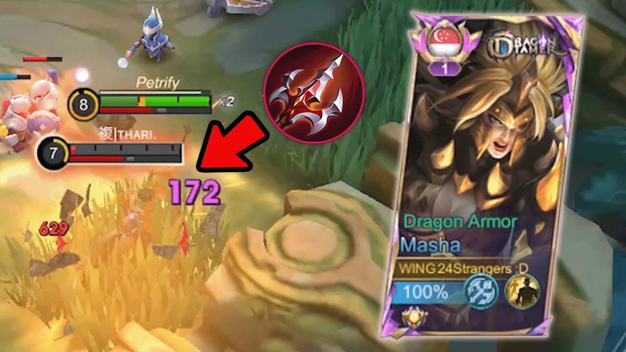 NEW META MASHA BUILD EXP LANE 2024! (ONE SHOT DAMAGE FOR ALL USER ...