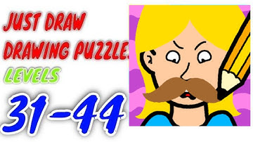 Just Draw - Drawing Puzzles Game All Level 31-44 Gameplay Walkthrough Solution (iOS)