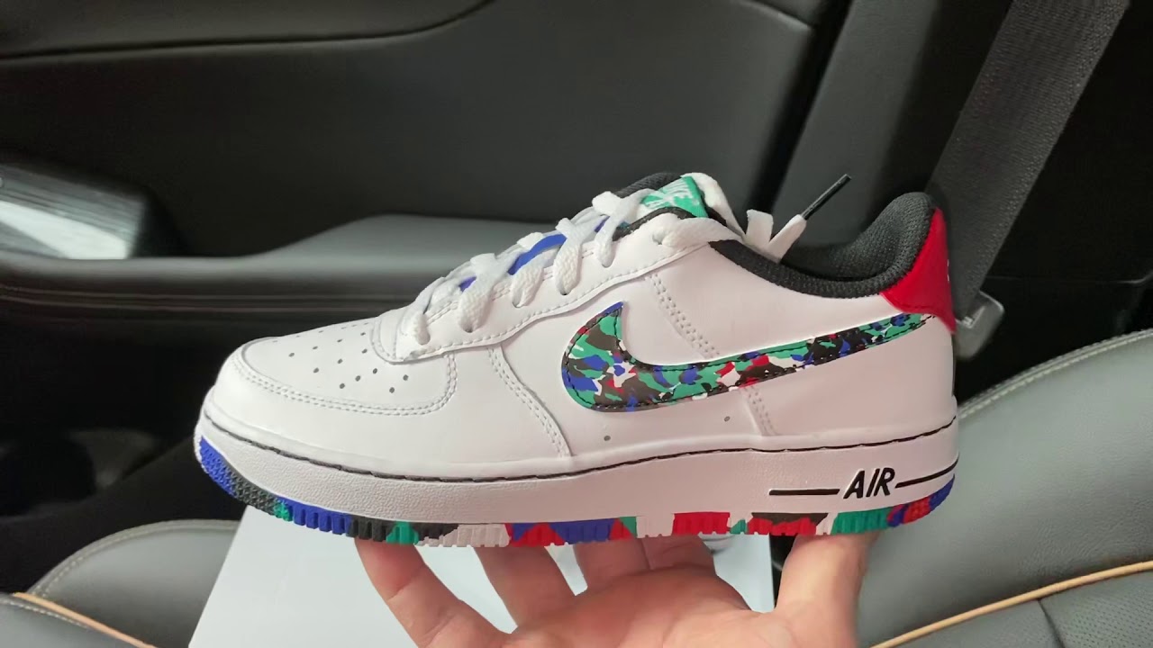 nike air force 1 low crayon white multi