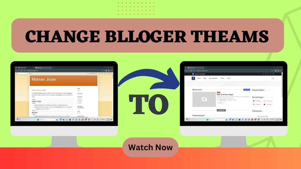 How to Change Themes on Your Blogger Website: A Complete Guide - YouTube