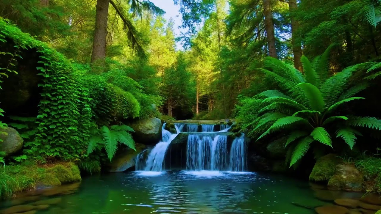 Calming River Stream with Morning Birds Ambience for Inner Peace