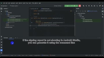 SigningReport not Showing | how to generate by terminal