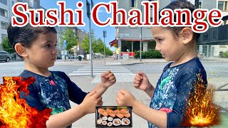 CHALLENGE/ЧЕЛЛЕНДЖ 💥ABDULLOH VS YUSUF • SUSHI CHALLENGE • KIM BIRINCHI SUSHINI YEB QO’YADI? Vlog