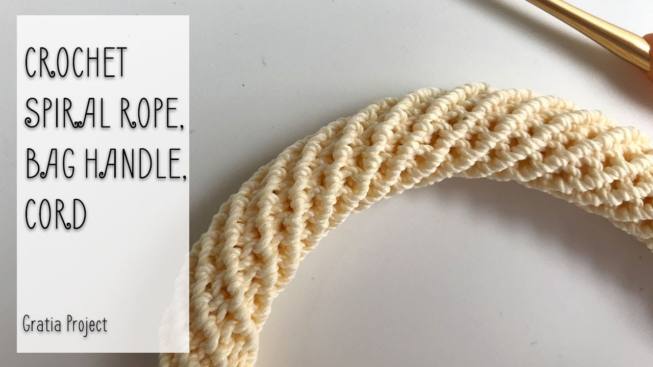 How To Crochet Spiral Cord / Bag Handle 