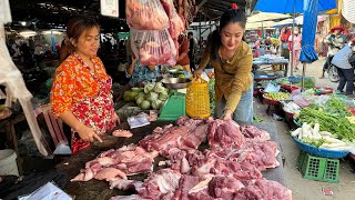 Market show: My village market I buy pork for my recipe - Countryside life TV