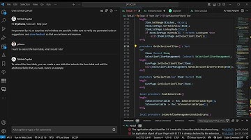 Test video: Dynamics 365 Business Central: GitHub Copilot Chat (Code Chat)