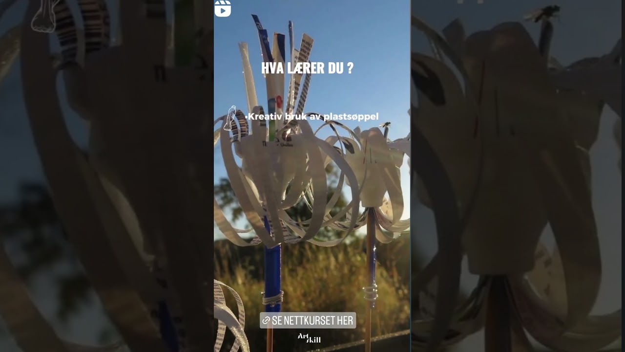 Lag blomster av plastsøppel 