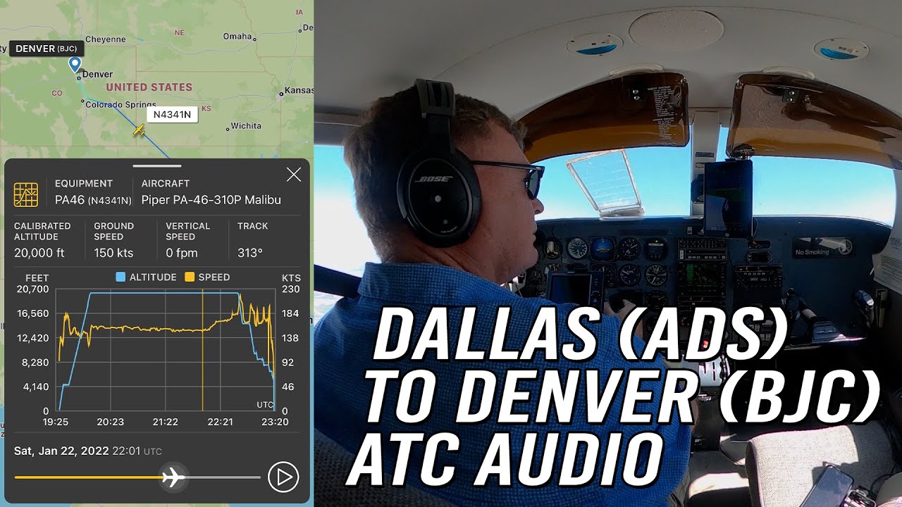 Dallas (ADS) to Denver (BJC) Piper Malibu PA-46 - ATC Audio