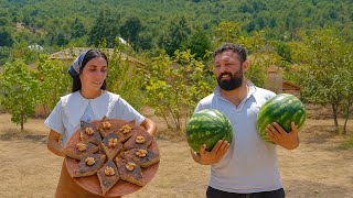 Hard Life in a Hot Azerbaijani Village and Cooking a Delicious Eggplant Dish!