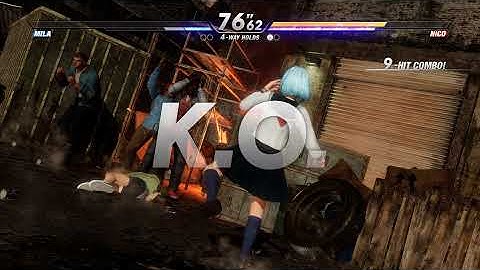 Dead or Alive 6 Mila vs Nico CPU vs CPU AI vs AI (hardest level 8)