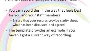 Management Supervision