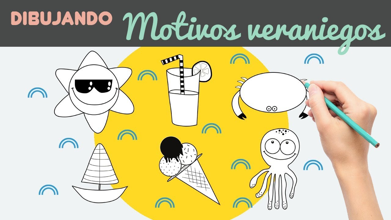 🌞 [5 IDEAS] 🌞 Aprender a hacer dibujos de verano - PLANTILLAS GRATIS - UMA MANUALIDADES manualidades raudales