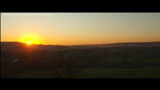 Sunrise at Corfe Castle