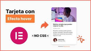 Como crear una tarjeta con efecto hover | Elementor Pro y WordPress Tutorial