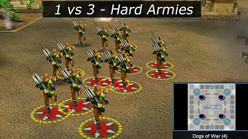 [C&C Generals Zero Hour] Beating all Maps with max AI - 1vs3 - Dogs of War