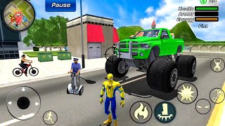Spider Rope Hero Gangster Crime - Monster Truck Driving at Vegas City - Android Gameplay screenshot 5