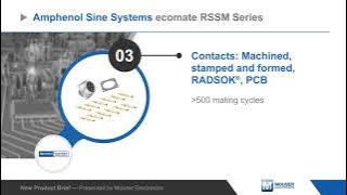 Amphenol Sine Systems ecomate® RSSM IP69K Circular Metal Connectors — New Product Brief | Mouser