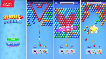 22,23, "Classical bubble shooter" Mobile game gameplay, Android game  gameplay.