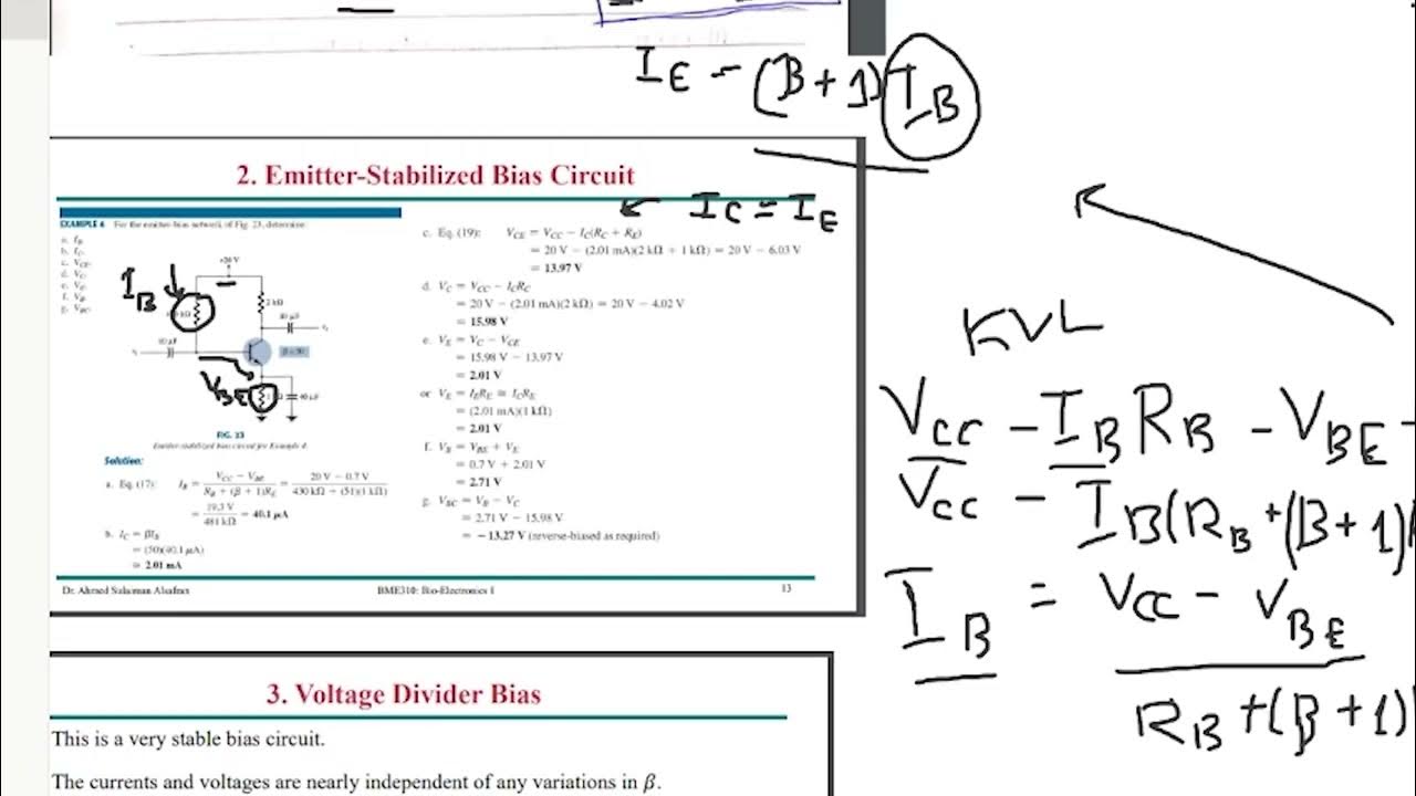 CHAPTER 4 DC Biasing BJTs EmitterStabilized Bias Circuit YouTube