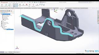 SolidCAM 2018 Tutorial | 3D HSS Morph between two boundary curves strategy