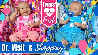 Reborn Twins Doctor's Visit & Shopping Haul With Kate & Nate!