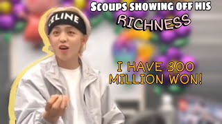 Scoups showing off his RICHNESS