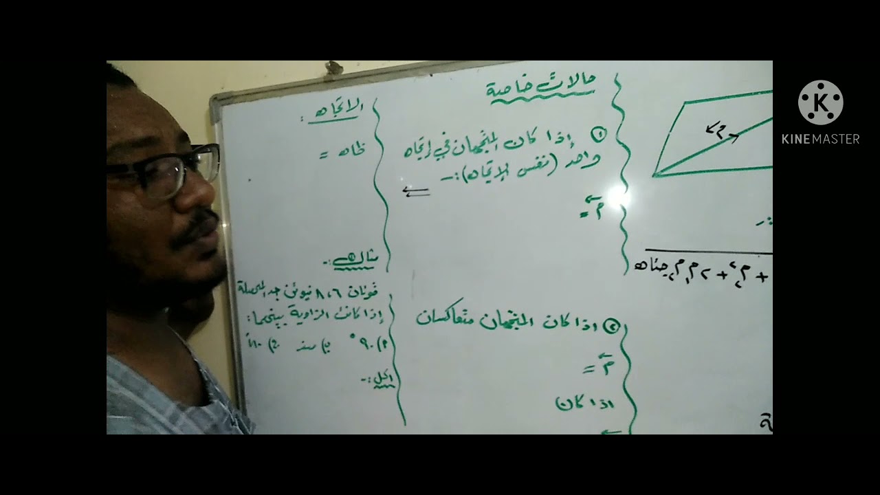 فيزياء الصف الثاني ثانوي السودان ـ قاعدة متوازي الاضلاع ـ استاذ.  محمد إبراهيم ( نيوتن)