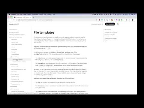 WebStorm file templates