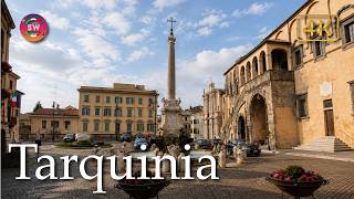 Tarquinia (Lazio), Italy【Walking Tour】History in Subtitles - 4K