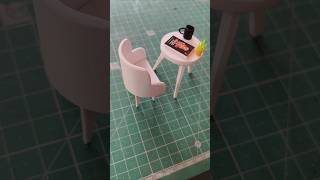 Handmade Coffee Table With Chair #handmade #furniture #diy #miniature
