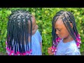 CUTE & EASY KIDS KNOTLESS BOX BRAIDS WITH BEADS ✨💕