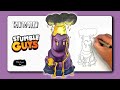 How to draw volcano guy from stumble guys