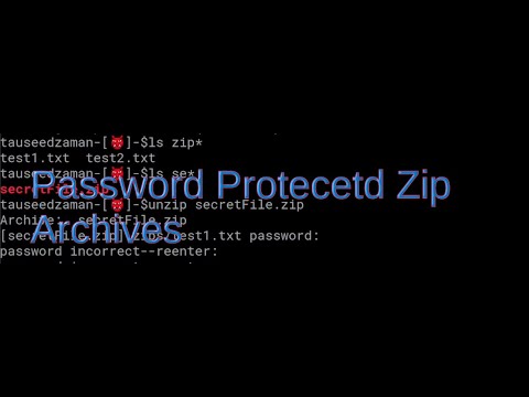 How to Create password Protected ZIP Archives using terminal #terminal