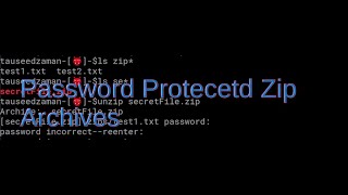 How to Create password Protected ZIP Archives using terminal #terminal