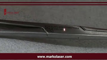 Laser Marking Machine, Marking on Medical Scissor | Medical device printing Traceability Datamatrix