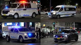 ⁴ᴷ Multiple NSW Police Units Responding in Sydney CBD on Mardi Gras Night 🚨🚔