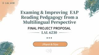 Jihyun & Siyu's Final Project Proposal