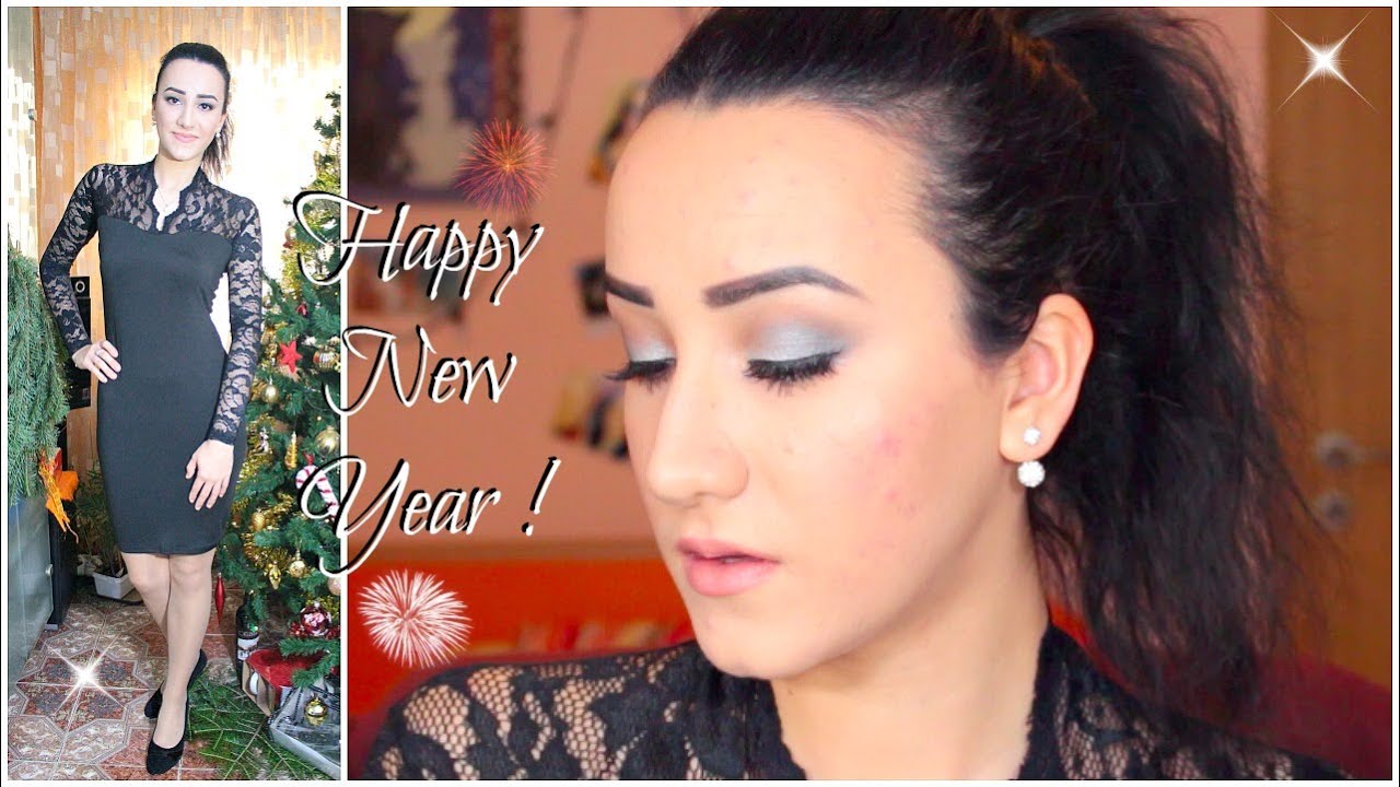ENG:Fast Forward GRWM:Hair,Makeup and Outfit For New Year`s Eve Party | Farmasi,Essence,Dressin.com