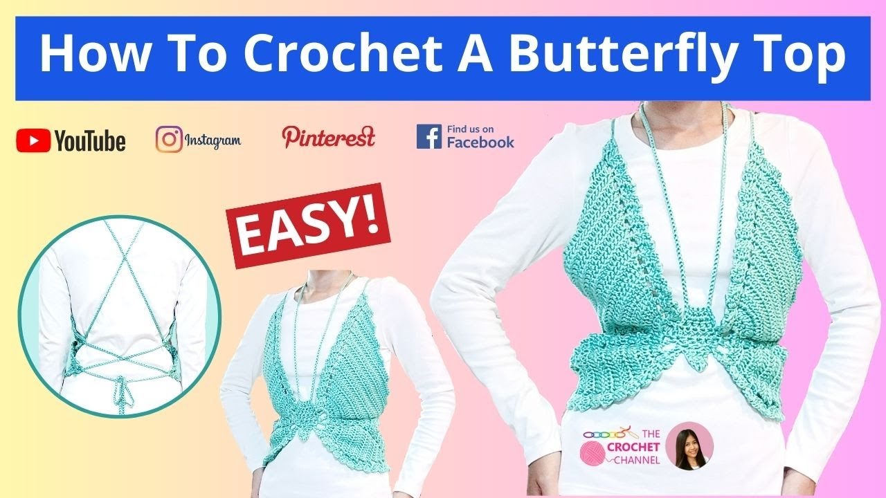 15 Best Easy Butterfly Crochet Top Patterns » Make & Do Crew