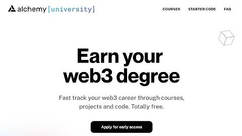 Alchemy launched university.alchemy.com 🎉 to help more people learn about web3!