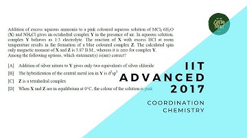 JEE ADVANCED 2017 SOLUTION - Addition of excess aqueous ammonia to a pink coloured aqueous solution