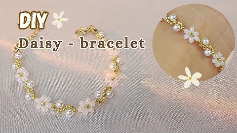 How to make a daisy bracelet | making bracelet tutorial | how to make an easy beaded bracelet