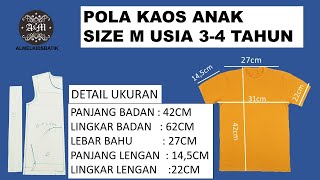 Download lagu POLA KAOS ANAK SIZE M BUAT USIA 3 4 TAHUN SANGAT MUDAH UNTUK PEMULA @Almelclothing
