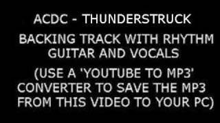 ACDC THUNDERSTRUCK Backing Track With VOCALS and RHYTHM GUITAR chords