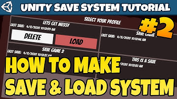 Unity Save System Tutorial | How to make a Save & Load System