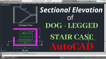 Sectional Elevation: Dog-Legged Stair Case Design In AutoCAD 2015 | ReoCAD |