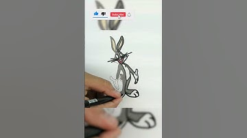 Bugs Bunny Coloring Page | #shorts #shortvideo #coloring #painting #paintingvideoforkids #forkids