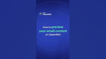 How to preview your email content on ZeptoMail?