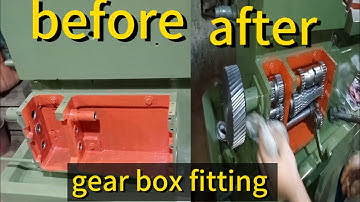 how to amazing trick gear box fitting part of lathe machine tech lathe working #hardwork #technology